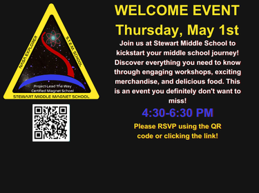 Welcome Event May 1st 4:30 - 6:30 pm click to RSVP